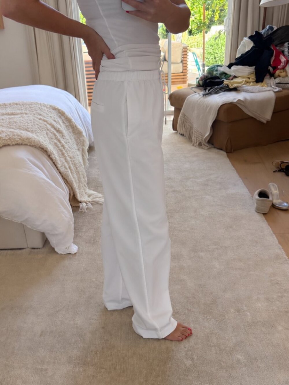 Jenni Kayne White Drawstring Pant - Picture 2 of 2